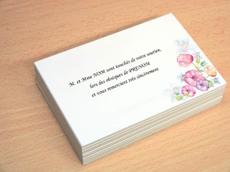 Carte De Remerciement Décès Gratuite à Personnaliser
