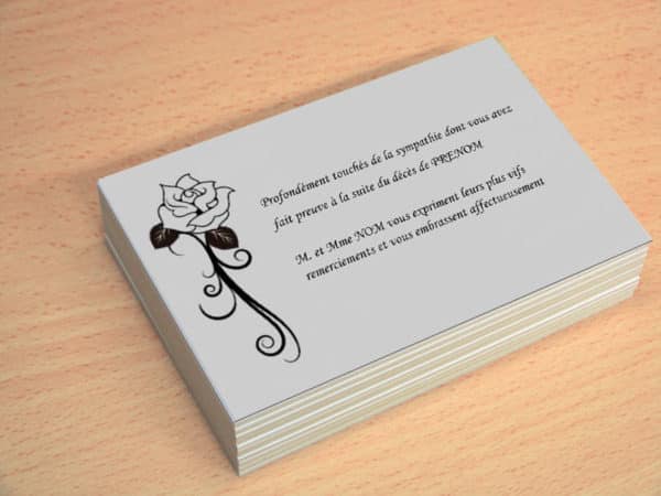 carte de visite express carte de remerciement deces avec modele a personnaliser