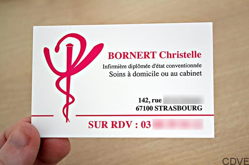 Carte de visite infirmière personnalisable et pas chère