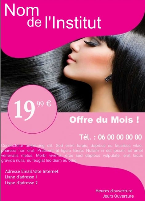 Flyer pas cher coiffure, plyer pas cher pizza, flyer pas cher, flyer publicitaire pas cher